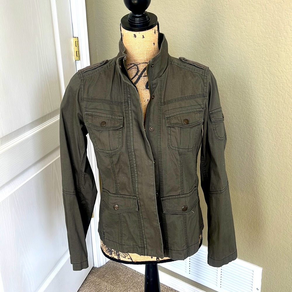 Sonoma Army Green Jacket Military Style Utility Jacket